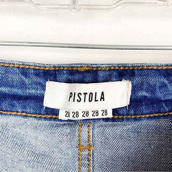 Pistola Winston High Rise Distressed Cutoff Denim Shorts Sz 28 - Picture 7 of 13